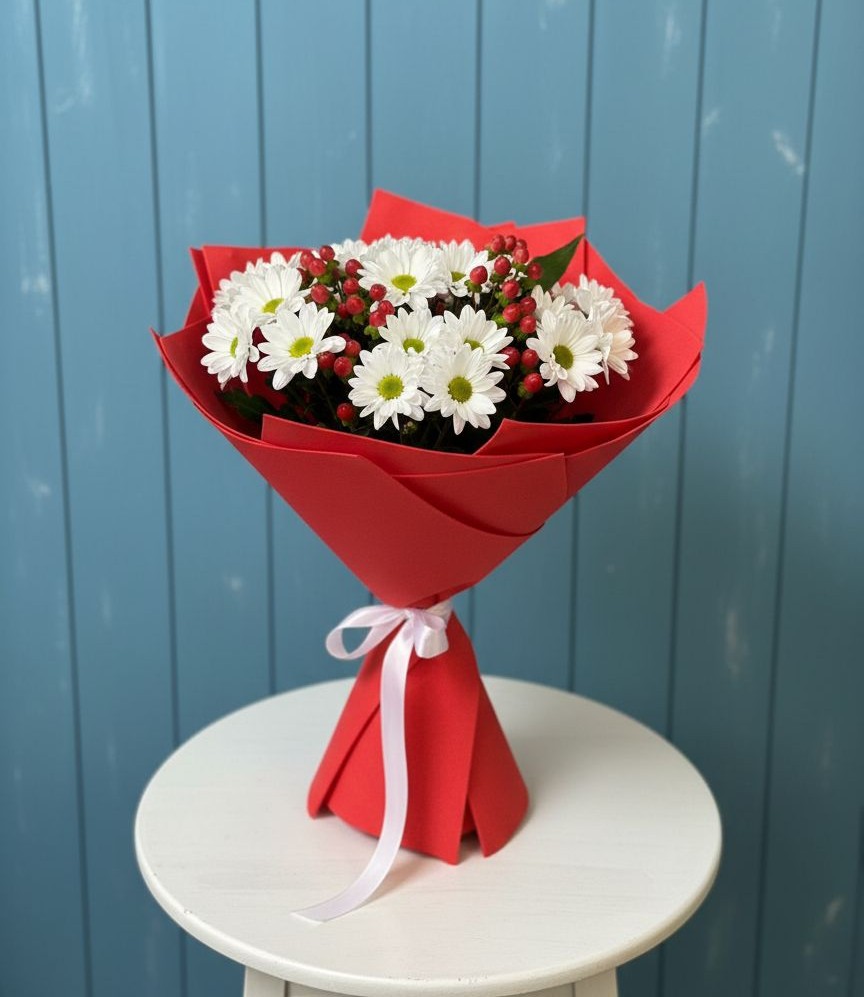 Букет цветов из: Хризантемы в Замостье