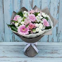 Букет цветов из:  Герберы, Альстромерии и Хризантемы в Замостье