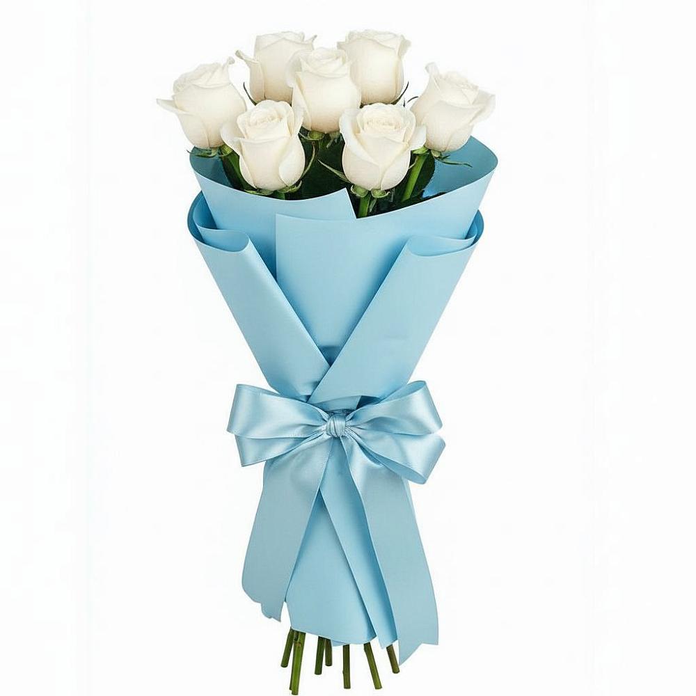 Букет 7 белых роз Проуд в Замостье