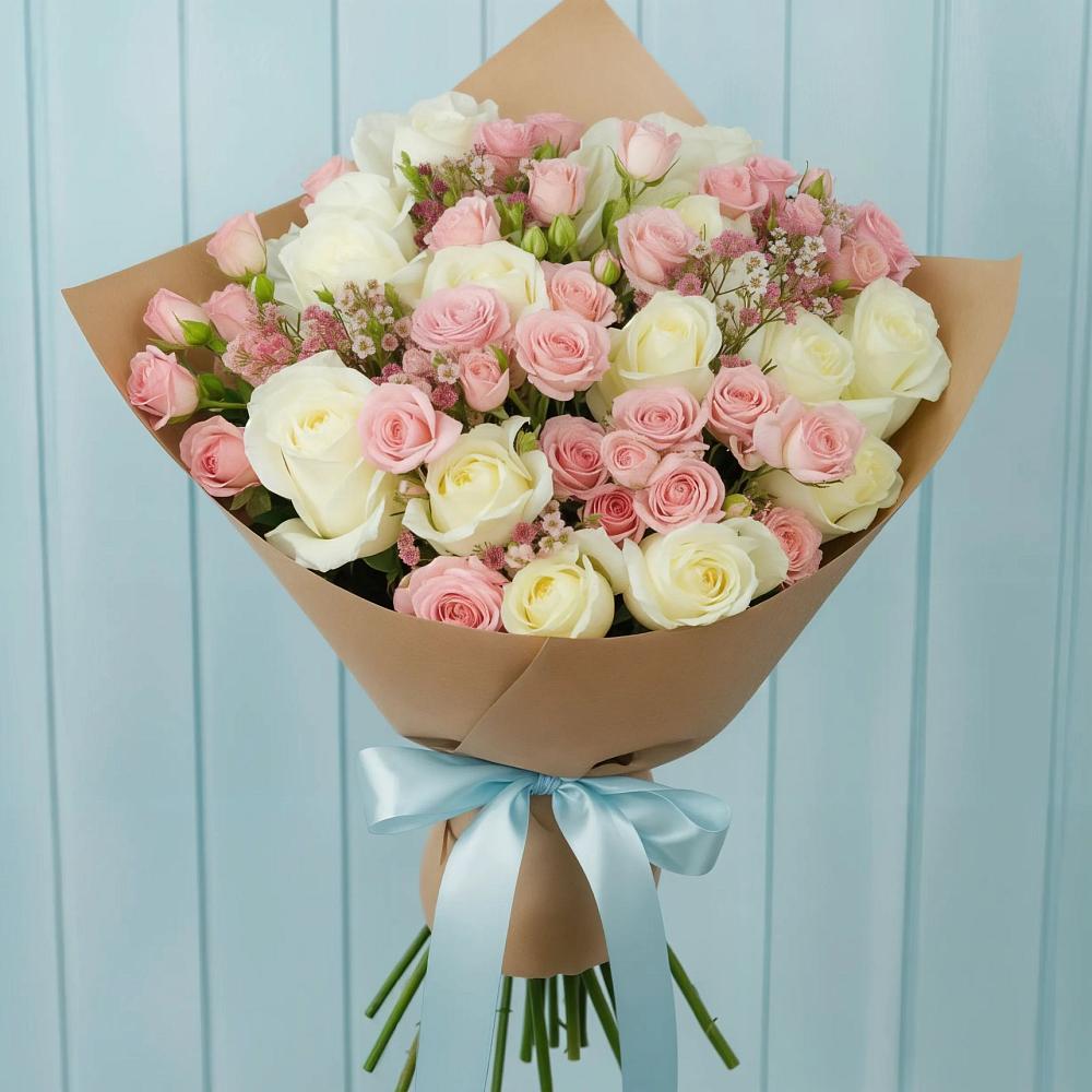 Букет цветов из: Розы в Замостье