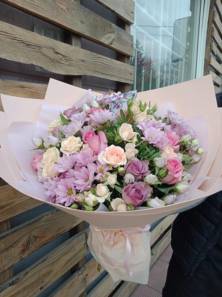 Букет цветов из: Розы и Хризантемы в Замостье