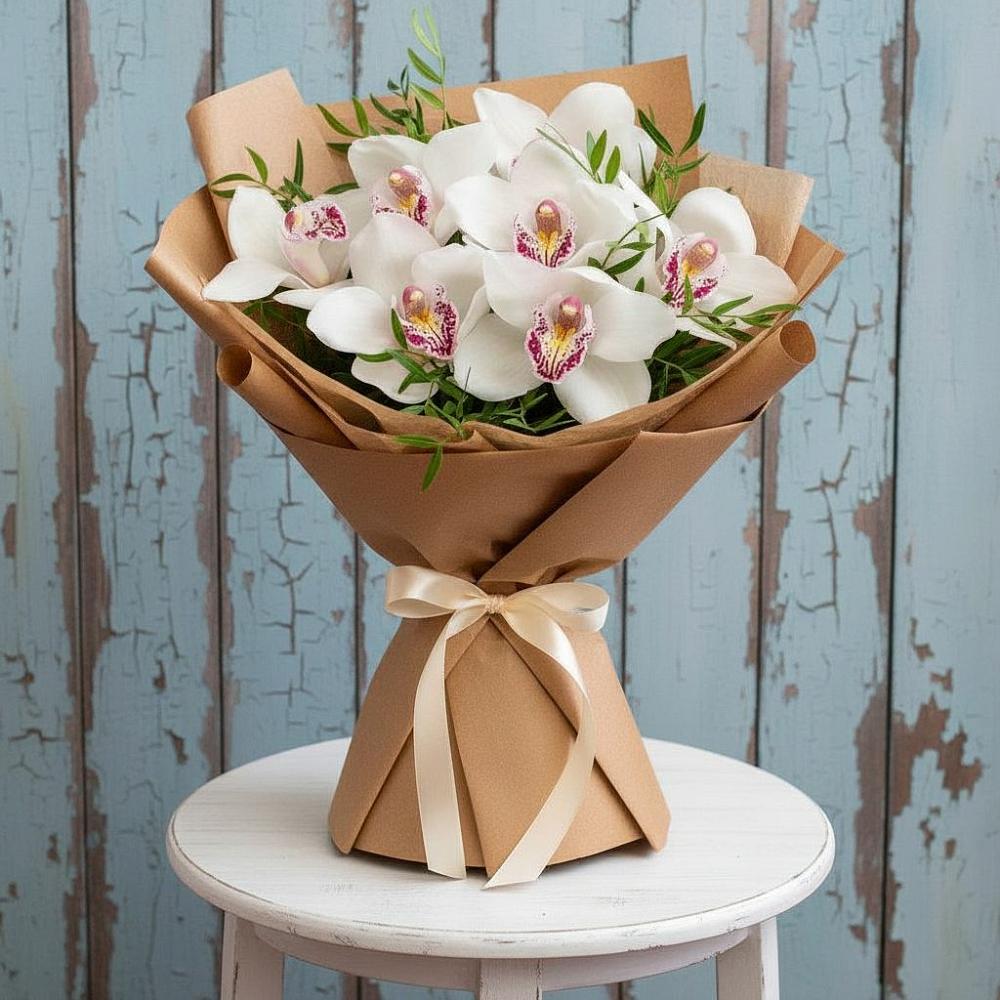 Букет цветов из: Орхидеи и Розы в Замостье