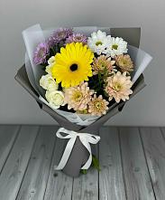 Букет цветов из:  Розы, Герберы и Хризантемы #REPLACE_PRED# Замостье
