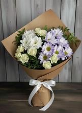 Букет цветов из:  Хризантемы и Розы в Замостье