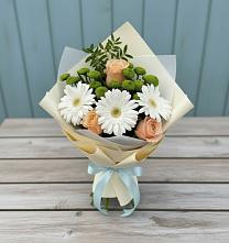 Букет цветов из:  Герберы, Розы и Хризантемы #REPLACE_PRED# Замостье