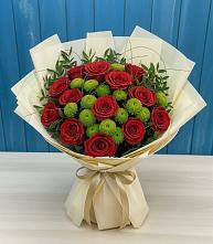 Букет цветов из:  Розы и Хризантемы #REPLACE_PRED# Замостье