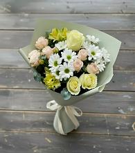 Букет цветов из:  Альстромерии, Розы и Хризантемы в Замостье