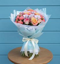 Букет цветов из:  Хризантемы и Розы в Замостье