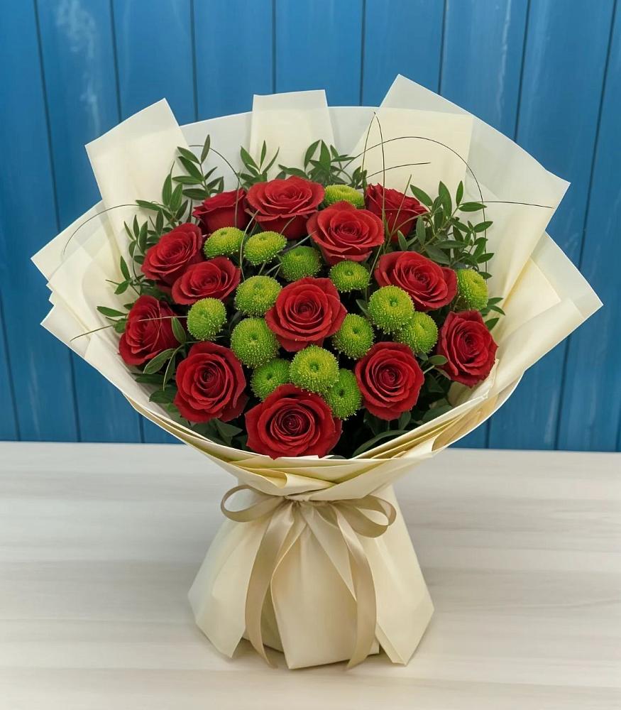 Букет цветов из: Розы и Хризантемы в Замостье